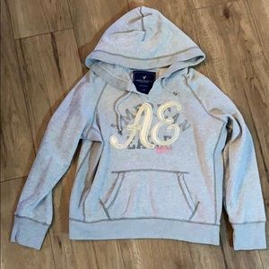 American Eagle gray hoodie, size L